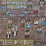 Adam Elias Hines Signed on front & Back Mixed Media on Cardboard 11 x 17”W Outsider art through Project Onward Famous Rogers
