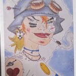 Sgt Rock cant rock color print of punk woman 8 x 10